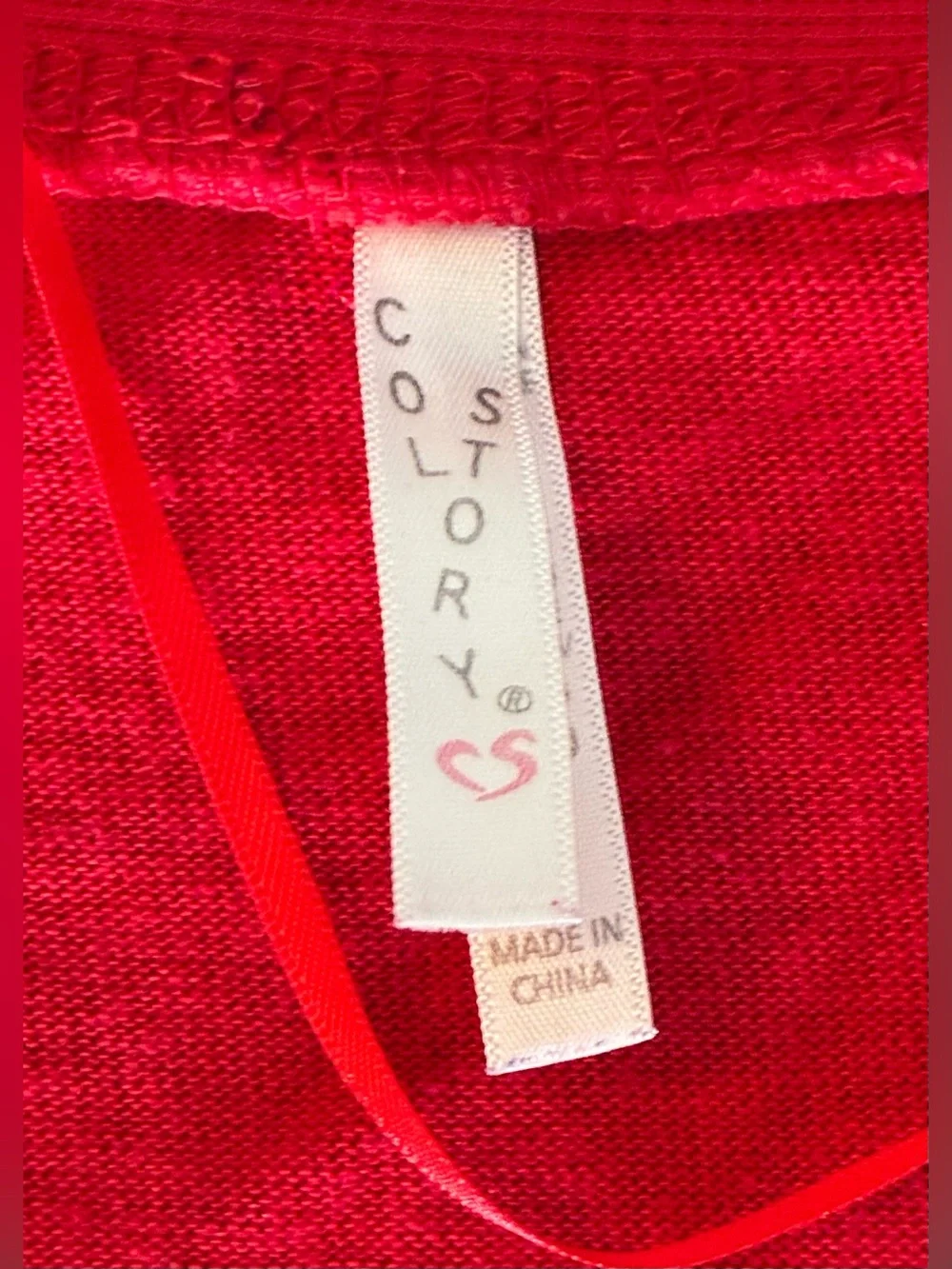 Women’s COL Story Classic Red V-Neck Button Cardigan Sweater Size Large